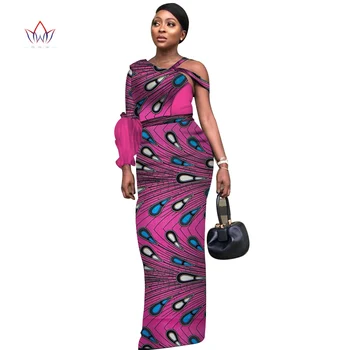 Afrikos Suknelė Moterims Afrikos Vasaros Drabužių Plius Dydis Moterų Drabužiai Šalis Suknelė Dashiki Šalies Ilga Suknelė Gamtos WY3860