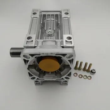 Santykis 5:1 NMRV050 Sliekinis Reduktorius, kaip 14mm 19mm Įvesties Veleno 90 Laipsnių RV50 Sliekinių Pavarų Greičio Reduktorių už NEMA42 Servo/Stepper Motor