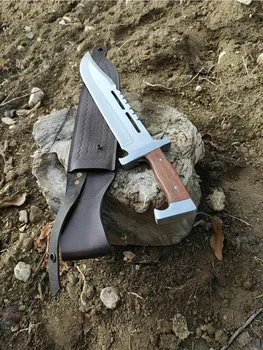 Rankų darbo taktiniai peiliai Rambo peilis kukri machette išgyvenimo lauko įrankiai kempingas medžioklės 4116 plieno rose rankena aštriais ašmenimis