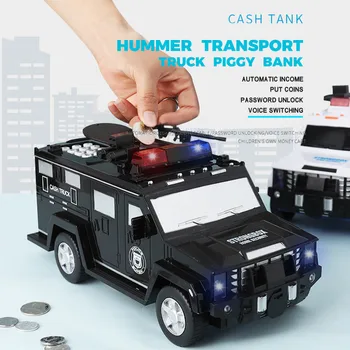 Piggy - Banko Pinigų Taupymo Dėžutė Saugus Automobilis, Sunkvežimis Plastiko Slaptažodį, Pinigų Dėžės, Vaikams, Žaislas taupyklė Buitinių Pinigų Laikymo Dėžutė