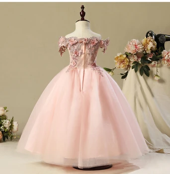 Mielas Gėlių Mergaičių Suknelės Tiulio Duobute Appliqued Inscenizacija Vestuvių Suknelės Mergaitėms Pirmosios Komunijos Suknelės Vaikams Prom Dresses