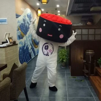 Anime Cartoon Suši Talismanas Kostiumas Japonų Maisto Tema Suši Mascotte Fancy Dress Greito Maisto Reklamos Restoranas Suaugusiųjų Kostiumas