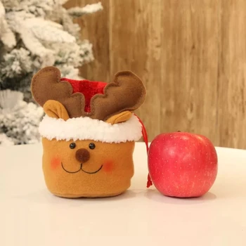 Kalėdų Apple Saugojimo Krepšys Kalėdinė Dekoracija Saldainių Maišą Dovanų Maišelis Flanelė Organizater Papuošalai Sniego Laimingų Naujųjų Taip Ekranas