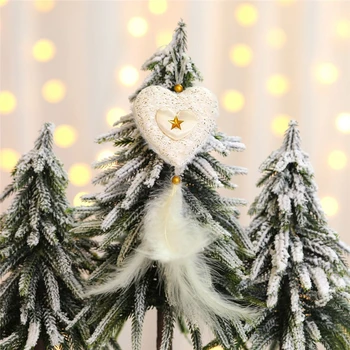 Star Širdies Plunksnų Pakabučiai Kalėdų Medžio Apdaila Kabantys Papuošalai Amatų Dovana Kalėdų Naujųjų Metų Šaliai Vestuvių Namų Dekoro 63282