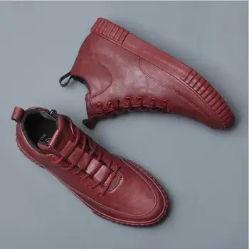 2019 žiemos naujų aukštos viršų vyriški batai jaunimo mados tendencija batai korėjos versija storio-soled atsitiktinis Gaobang batai vyrų