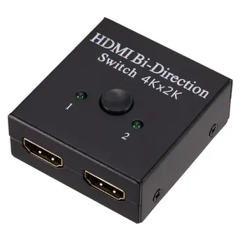 4K Bi-Kryptimi 2.0 HDMI Kabelio Jungiklis Switcher Splitter Hub HDCP 2 1 Iš 1 Į 2 Iš dvipusis Splitter