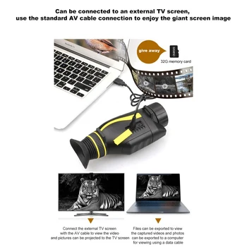 Skaitmeninis Naktinio Matymo Akiniai 4x35 HD Infraraudonųjų SPINDULIŲ Kamera Monokuliariniai Medžioklės Sritį Vėliau kaip Naujas Multi-Funkcija Naktį Viewer Prietaisas