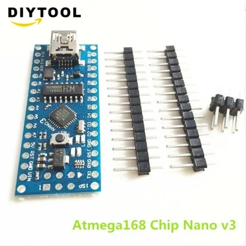 Naujas Nano V3.0 ATmega168 CH340G mini USB compatibile Už Arduino NANO