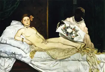Drobė Paveikslų kambarį OLIMPIJOS Edouard Manet Aukštos kokybės Rankų dažytos