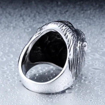 Beier naują parduotuvę 316L Nerūdijančio Plieno Žiedas auga Planetos Ape Punk Dviratininkas Cezaris žiedas bižuterijos WR8-427