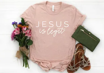Krikščionių Jėzus yra teisėtas, marškinėliai, Medvilnė, Moterų Drabužiai Moterų Drabužių Grafinis trumpomis Rankovėmis Moterims Harujuku O Kaklo Tee goth