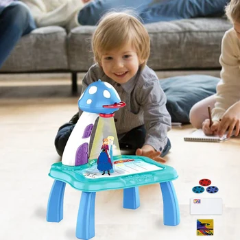 Vaikai Led Projektorius Piešimo Lentelė Vaikų Švietimo Ankstyvo Mokymosi Žaislai Projekcija Dažymo Mašina Vaiko Žaislas Dovana