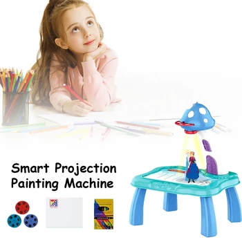 Vaikai Led Projektorius Piešimo Lentelė Vaikų Švietimo Ankstyvo Mokymosi Žaislai Projekcija Dažymo Mašina Vaiko Žaislas Dovana