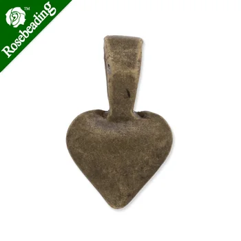 9.5x15.5mm Aukštos Kokybės antikvariniai bronzos padengti širdies formos priklijuoti Ant Bails Žavesio/Pakabukas,parduodamas 50pcs/daug-C3718