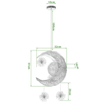 Šiuolaikinės Sieniniai šviestuvai LED Moon Star Šviestuvo Šviesa Vaikų Miegamajame Kabo Lempa Kalėdinė Dekoracija namuose Rungtynių