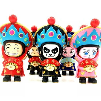 10cm Kinijos tranditional kultūros Veidą,-keičiasi Sičuano Operos lėlės pakeisti veido/face off