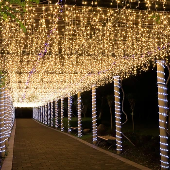 10M atsparus Vandeniui Lauko Kalėdų Šviesos Ašaros po 0,4-0,6 m, Led Užuolaidų Varveklis String Žibintai Garden Mall Pastoge Dekoratyvinis Apšvietimas