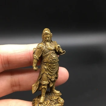 Kolekcionavimas Kinijos Žalvario Raižyti Mammon Guan Gong Guan Yu Buda Išskirtinį Mažas Statula