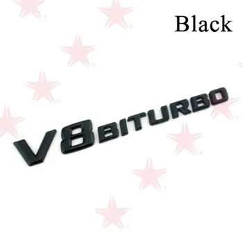 3D ABS Automobilių Lipdukas V8 BITURBO Logotipas Logotipas Ženklelis Galinės Automobilio Lipdukas stilius