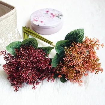 Japonijos rankinių ryžių žolės dirbtinių gėlių false žiedų Augalų sienos dekoratyvinis puokštė montavimo medžiagos