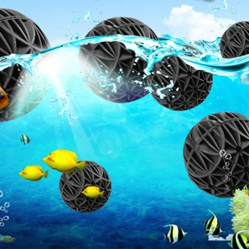 100 vnt 16mm Akvariumo Bio Balls Filtro Žiniasklaidos Šlapias Sausas Koi Žuvų Bakas Tvenkinys Reefx W20