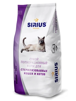 Sirius sterilizuotoms katėms 0,4 kg * 10 Vnt.