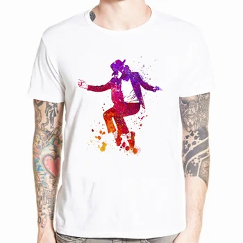 Michael Jackson & E. T T T T T T T T T T Shirt Marškinėliai Tee Vintage Mados Spalvinga Vyrų Viršuje Tee Marškinėliai Harajuku Juokinga T Shirts Streetwear