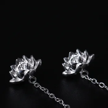 Lotus auskarai 925 Sterlingas sidabro Papuošalų mados Hipoalergicznych Stud auskarai moterims, dovana