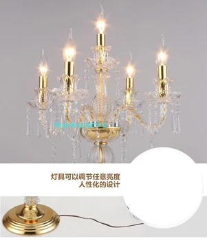 Europos stalo lempa naktiniai staleliai, lempa, miegamasis, studijų kambarį cinko lydinys dekoratyvinis stalo lempa kūrybos kristalų stalo lempa