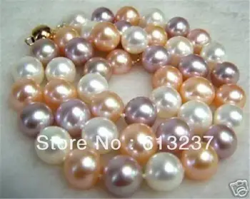 Karšto pardavimo mados spalvotų shell imituojamas-pearl apvalūs karoliukai, grandinių, lynų karoliai moterims, nemokamas pristatymas papuošalai 18inch MY2001