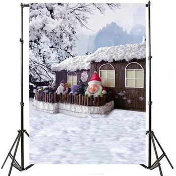 K4848 Kalėdų Backdrops Žiemos Sniego, Sniego Medienos Fotografijos Fone fotostudija Photophone Prop