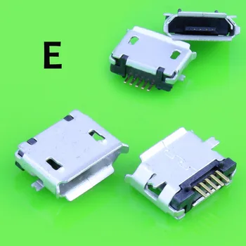 10Models,100vnt iš viso Micro USB 5Pin lizdas uodega sockect, Micro USB Jungties prievadą sockect už 