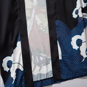 17 Stiliaus Trijų Ketvirtį Harajuku Japonų Kimono Mados Moterų, Vyrų 2020 Cardigan Palaidinė Haori Obi Azijos Drabužių Samurajus Kimono