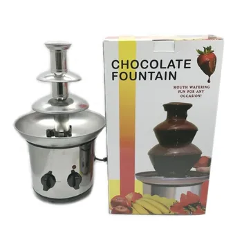 Nerūdijančio Plieno Šokolado Fondue Fontanas Didelių Pajėgumų 3 Pakopų Chocolat Išlydyti Su Šildymo Įranga Už BBQ Padažas Šalies Fuente de