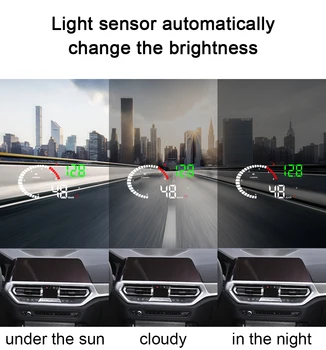 Universalus Auto OBD2 HUD Automobilių Head Up Display X6 A8 LED prekinis, galinis Stiklo Projektorius Įtampos Signalo Greitis Kuro Įspėjimo Duomenų Diagnostikos Įrankis