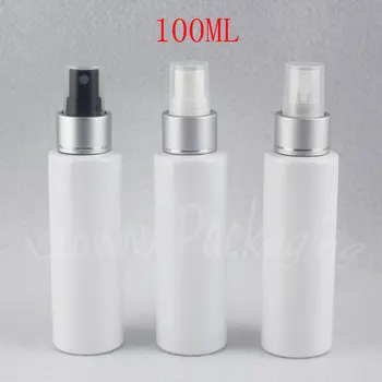 100ML Balto Plokščio Peties Plastikiniai Purškimo Butelis , 100CC Tuščias Kosmetikos Konteinerių , Vandens / Tonerio Sub-išpilstymo į butelius ( 50 VNT/Lot )