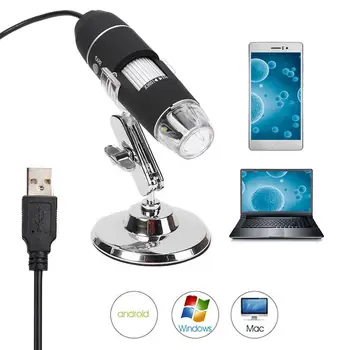 40x Į Priartinimas 1000x Endoskopą 8 LED USB 2.0 Skaitmeninis Mikroskopas su Kamera, Skirta 
