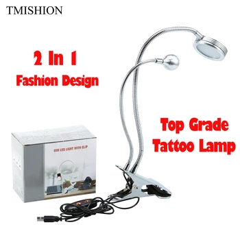 Kūrybos 2 in 1 Įrašą Dizaino USB Reguliuojamas Šalto Šviesos diodų (LED) Lempos Tatuiruotė Tiekimo Antakių Nagų Dailės Grožio, permanentinis Makiažas Priedų