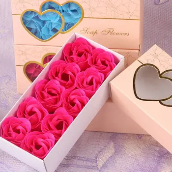 Dirbtinės gėlės valentino dienos dovana vestuvių dekoravimas Kvapus Rose Žiedlapis Puokštė Dovanų Dėžutėje Kūno Gėlių Muilo Dovanų Šalies Naudai