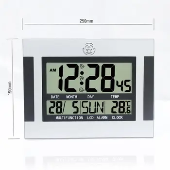 Skaitmeninis Stalo, Sieninis Laikrodis su Termometru & Kalendorius LCD Ekranas, H110