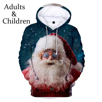 Santa Claus 3D Hoodie Vyrų / Moterų Hoodies Vaikų Atsitiktinis Megztinis Žiemą Kalėdų Berniukų ir Mergaičių, Hip-Hop Palaidinukė Viršūnės