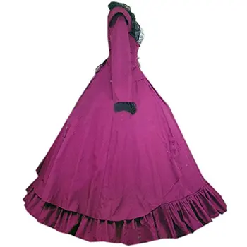 Moterų Derliaus Grindų ilgis Gotikos Viktorijos BallGown Suknelė