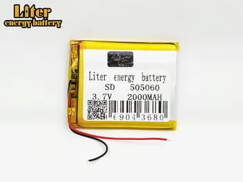 505060 li-polimero baterija 3.7 v 2000mah gps daugkartinio Įkrovimo Baterija MP4 MP5 GPS DVD mobiliojo vaizdo žaidimas, E-knygos