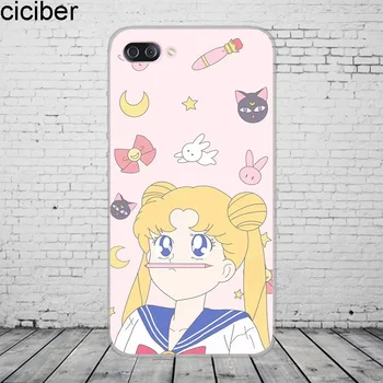 Ciciber Anime mergina Sailor Moon Dangtelis ASUS ZenFone 5 4 3 3 Max Pro Plus Laser Deluxe Selfie Z Q Lite Telefono dėklas TPU Coque