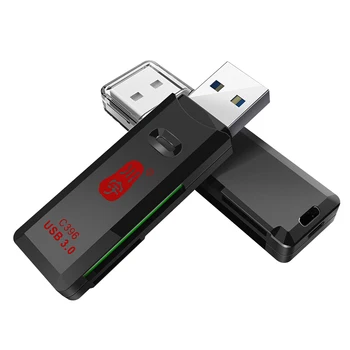 Kawau C396 DUO USB 3.0 SD TF Card Reader Palaikymas vienu metu Skaityti SD/TF kortelės lizdas, USB 3.0 SD TF Micro SD Kortelių Skaitytuvas