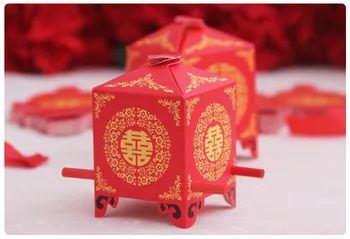 50pcs Kūrybos Raudona Saldainių Dėžutė Kinijos Retro Sedanas Kėdė Vestuvių Dovanų Maišą Popieriaus Kraft Vestuvių Naudai Saldainių Dėžutės Nemokamas Pristatymas