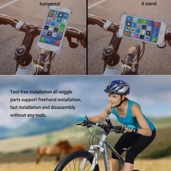 Reguliuojamas Rankenos Telefono Laikiklis, Universalus TPU Nagai Telefono Laikiklis dviračiai Xiaomi M365 Ninebot Ninebot Motoroleris Priedai