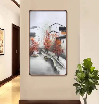 Rankomis Dažyti Šiuolaikinės Kinijos Kraštovaizdžio Naftos Tapyba ant Drobės Abstrakčios Drobės Tapybos Sienos meno Nuotrauką Namų Puošybai