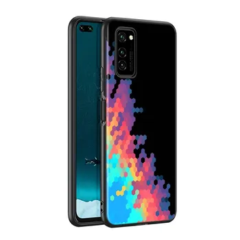 Neoninis ženklas, Huawei P40 30 P20 Pro P10 P8 P9 Lite E Plius 5G 2019 Telefono dėklas Ryškiai Juodas Silikoninis Dangtelis