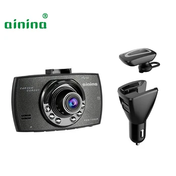 3 1. ausinės, automobilio brūkšnys cam 1080p automobilio kamera, diktofonas, su automobilinis įkroviklis, mobiliųjų telefonų , Automobilių dvr kamera